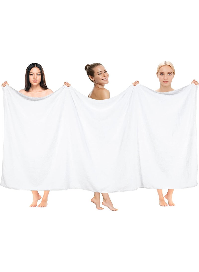 Oversized Bath Sheet, 100% Cotton 40x80 Clearance Bath Towel Sheet, Jumbo Large Bath Towel for Bathroom, White Bath Sheet - Image 1